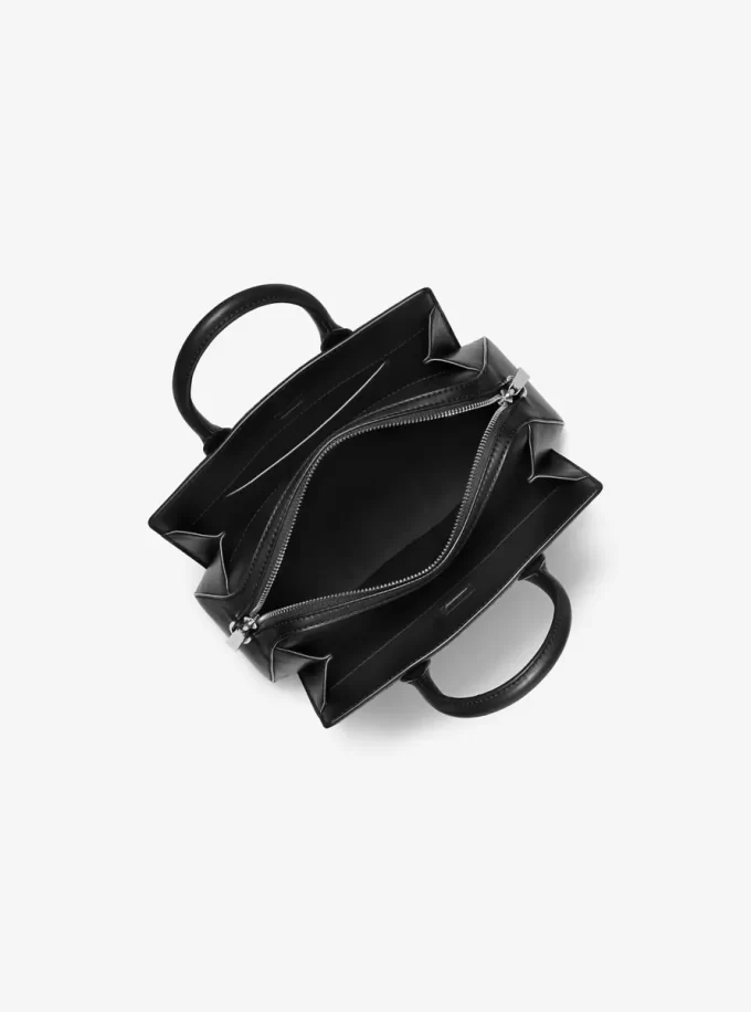 Laila Small Metallic Signature Logo Satchel Laila Small Metallic Signature Logo Satchel