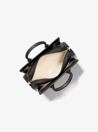 Laila Small Pebbled Leather Satchel