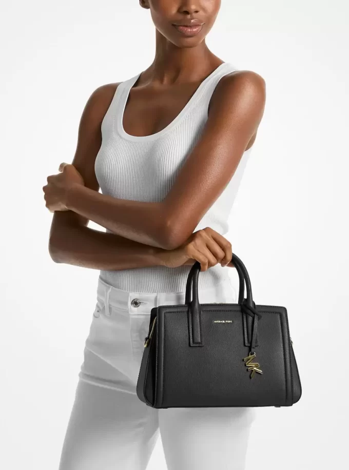 Laila Small Pebbled Leather Satchel Laila Small Pebbled Leather Satchel