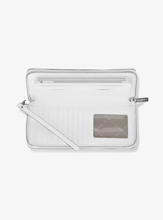 Large Pebbled Leather Continental Wallet Large Pebbled Leather Continental Wallet