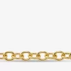 Large Precious Metal-Plated Brass Chain Link Necklace