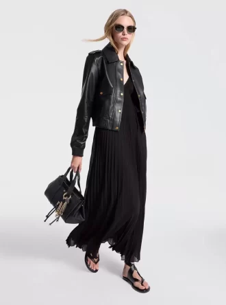 Leather Blouson Jacket