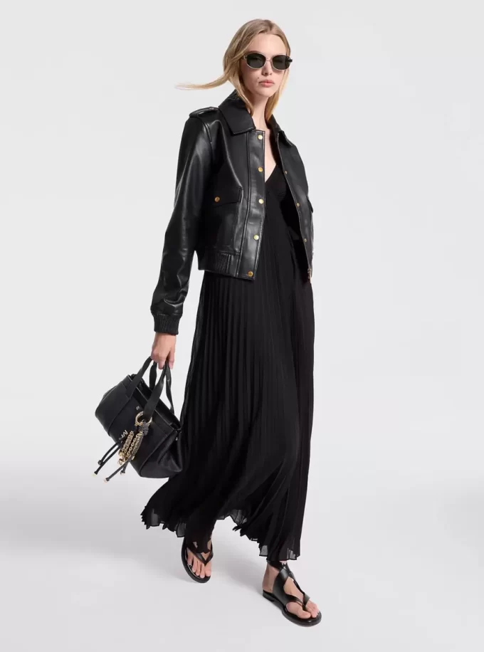 Pleated Georgette Maxi Dress Pleated Georgette Maxi Dress