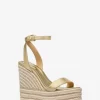 Leighton Metallic Leather Wedge Sandal Leighton Metallic Leather Wedge Sandal