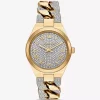 Lennox Pavé Gold-Tone Curb-Link Watch