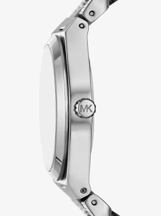 Lennox Pavé Silver-Tone Curb-Link Watch