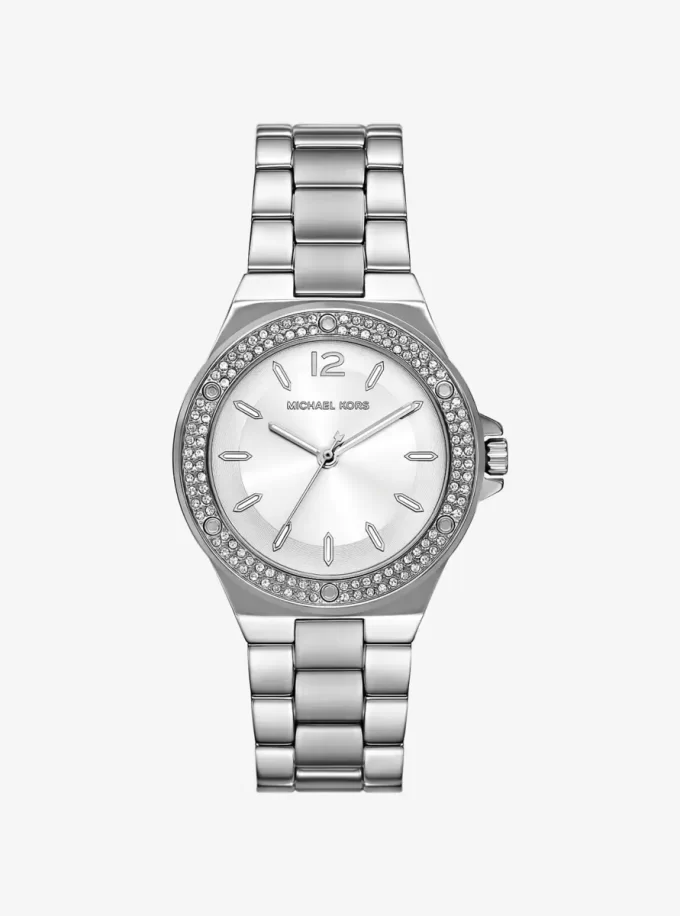 Lennox Pavé Silver-Tone Watch