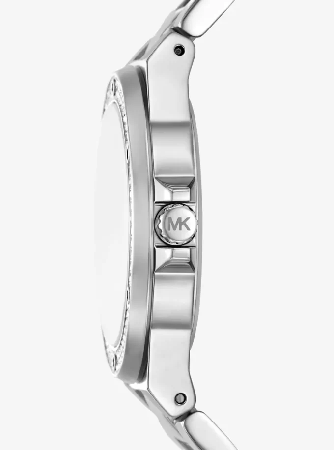 Lennox Pavé Silver-Tone Watch