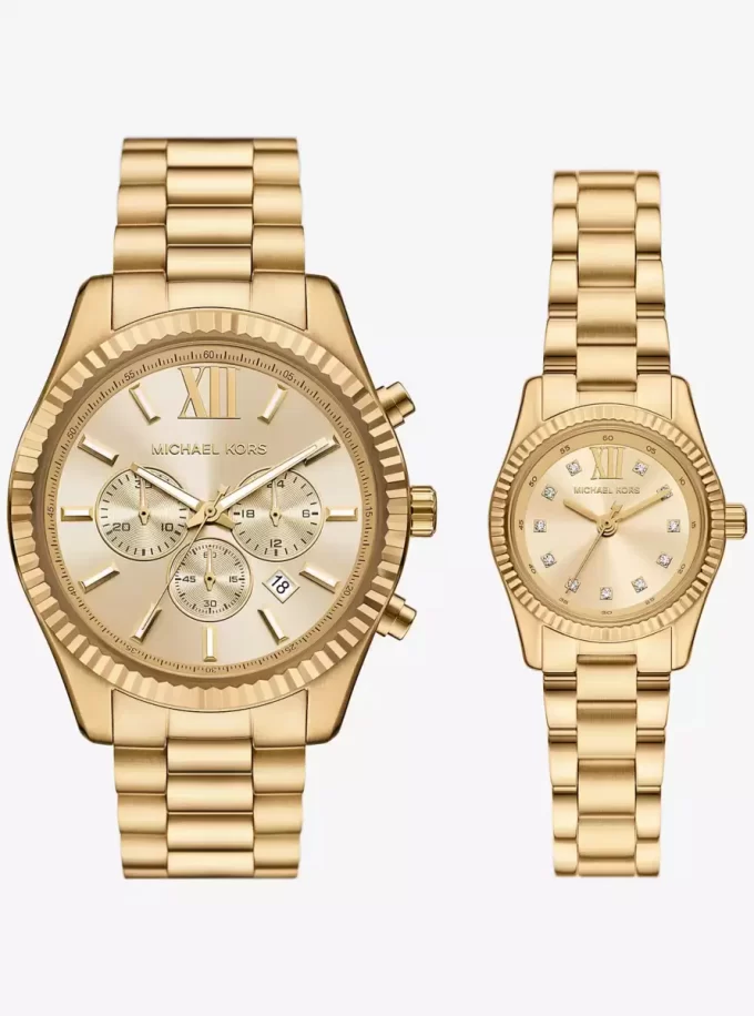 Lexington His and Hers Gold-Tone Watch Set