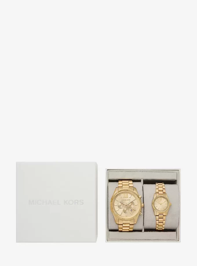 Lexington His and Hers Gold-Tone Watch Set