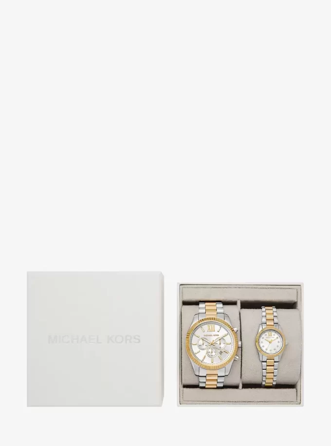 Lexington His and Hers Two-Tone Watch Set Lexington His and Hers Two-Tone Watch Set