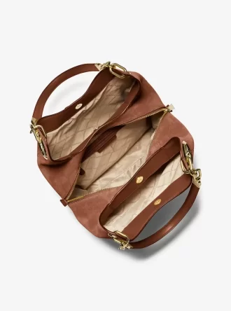 Lillie Large Suede Shoulder Bag