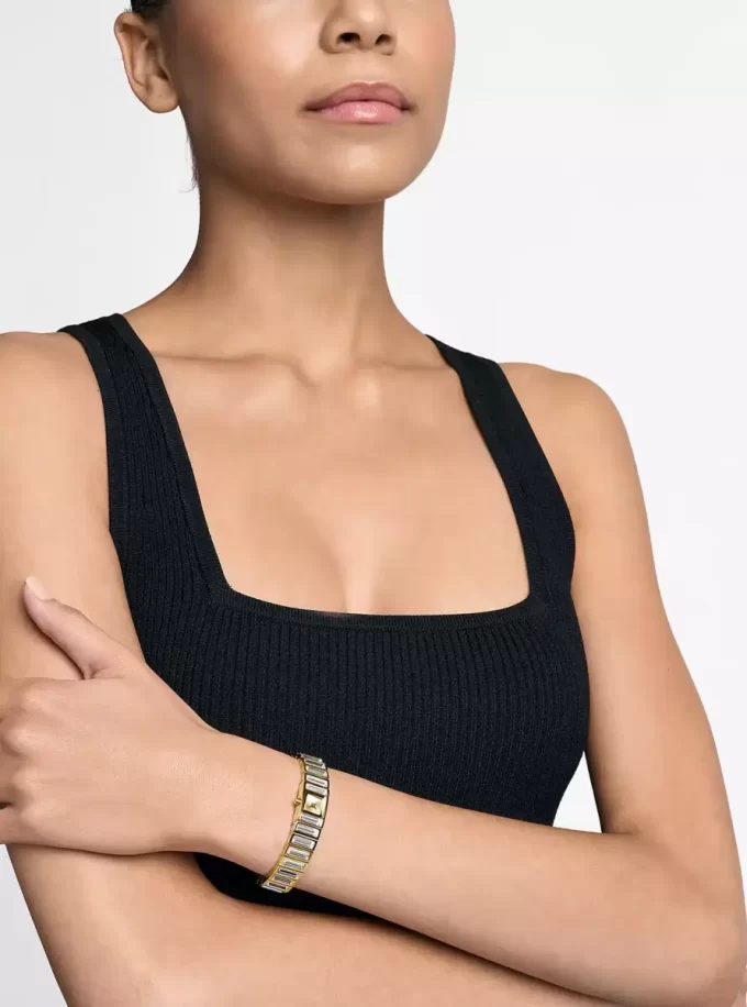 Limited-Edition Mini Darrington Pavé Bezel Gold-Tone Watch