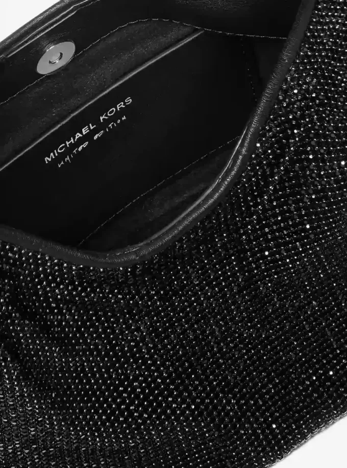 Limited-Edition Nolita Small Rhinestone Mesh Hobo Shoulder Bag Limited-Edition Nolita Small Rhinestone Mesh Hobo Shoulder Bag