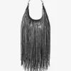 Limited-Edition Nolita Small Studded Fringe Suede Hobo Shoulder Bag