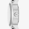 Limited-Edition Petite Maude Silver-Tone and Crocodile Embossed Leather Watch
