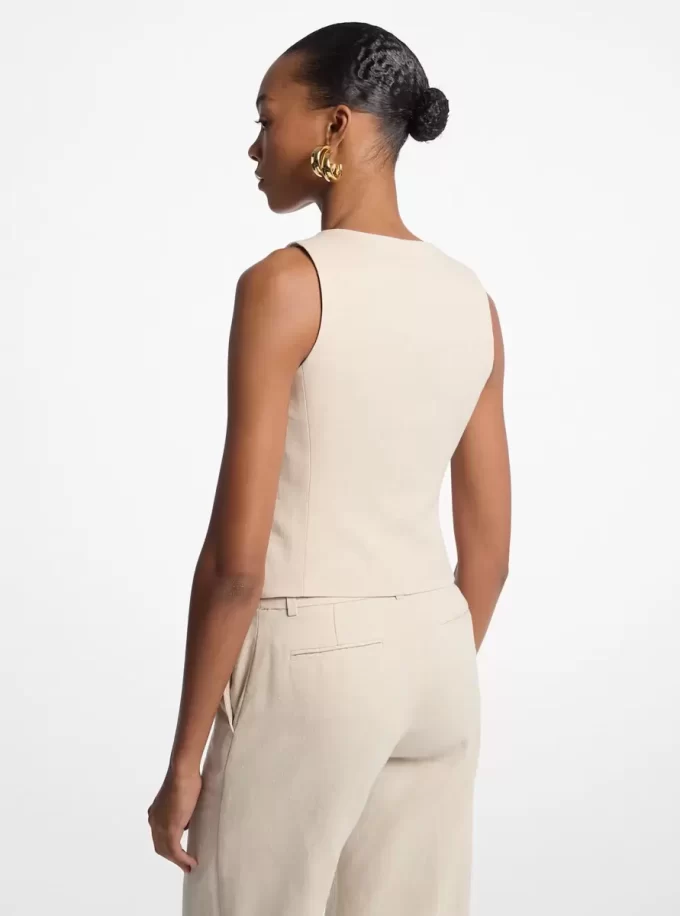 Linen and Cotton Twill Vest Linen and Cotton Twill Vest