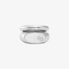 Logo Engraved Double Layered Signet Ring
