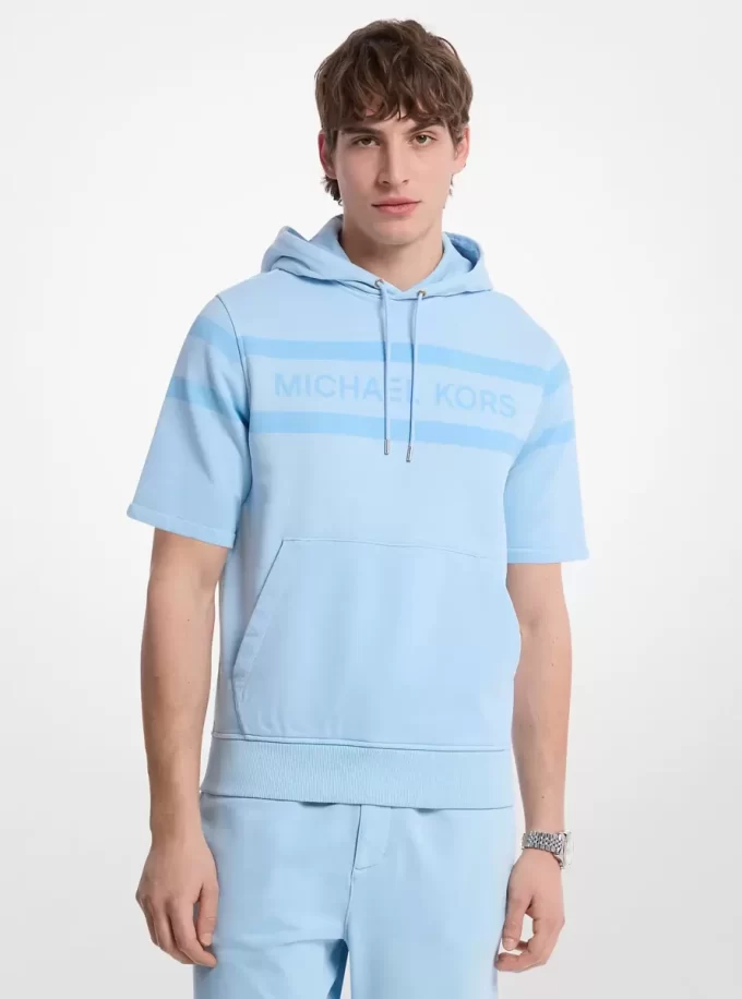 Logo Garment-Dyed Cotton Short Sleeve Hoodie Logo Garment-Dyed Cotton Short Sleeve Hoodie