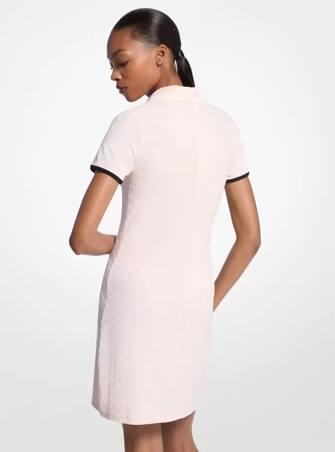 Logo Jacquard Knit Tech Tennis Dress