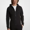 Logo Tape Cotton Blend Zip-Up Hoodie