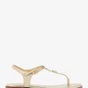 Mallory Metallic T-Strap Sandal