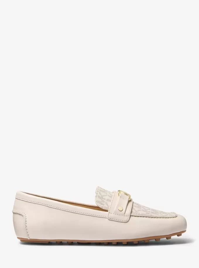 Mandy Leather and Signature Logo Moccasin Loafer Mandy Leather and Signature Logo Moccasin Loafer