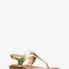 Mandy Metallic Leather T-Strap Sandal Mandy Metallic Leather T-Strap Sandal