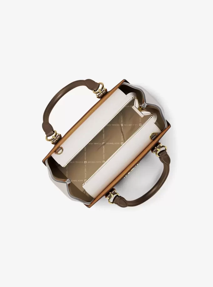 Marilyn Small Color-Block Saffiano Leather Messenger Bag Marilyn Small Color-Block Saffiano Leather Messenger Bag