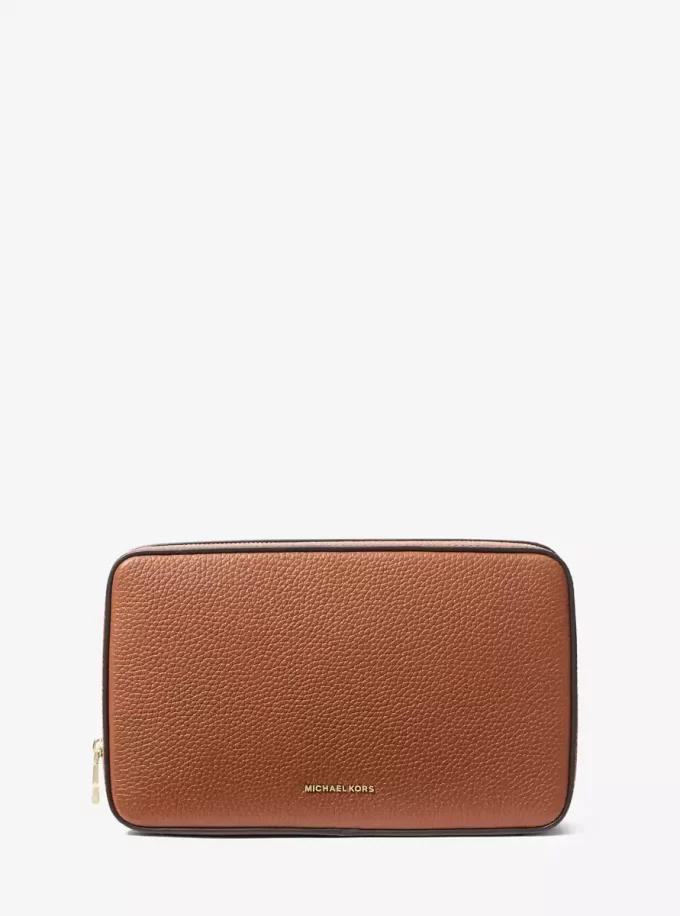 Medium Pebbled Leather Tech Organizer