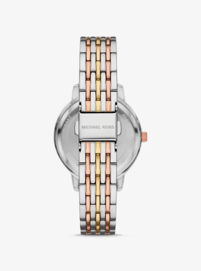 Melissa Pavé Tri-Tone Watch