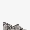Merriam Snake Embossed Leather Wedge Sandal