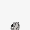 Merriam Snake Embossed Leather Wedge Sandal
