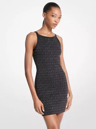 Metallic Logo Jacquard Tank Dress