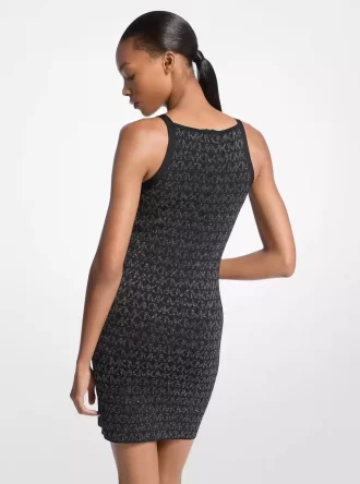 Metallic Logo Jacquard Tank Dress