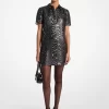 Metallic Moiré Silk Blend T-Shirt Dress Metallic Moiré Silk Blend T-Shirt Dress