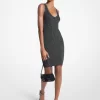 Metallic Ribbed Knit Tank Dress