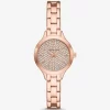 Mini Aspyn Pavé Rose Gold-Tone Watch