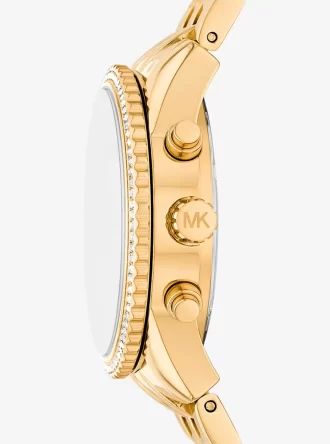 Mini Bryant Pavé Gold-Tone Watch