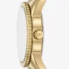 Mini Bryant Pavé Logo Gold-Tone Watch