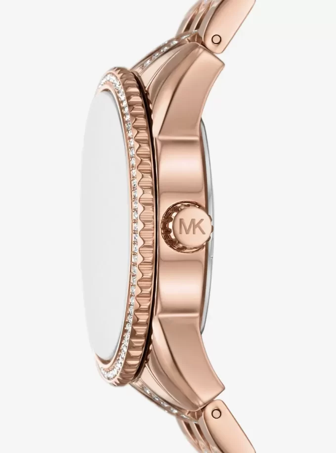 Mini Bryant Pavé Logo Rose Gold-Tone Watch Mini Bryant Pavé Logo Rose Gold-Tone Watch