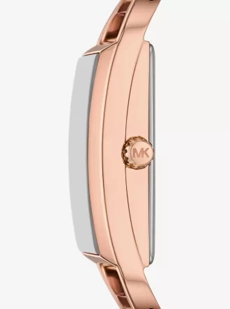 Mini Empire Pavé Rose Gold-Tone Bangle Watch