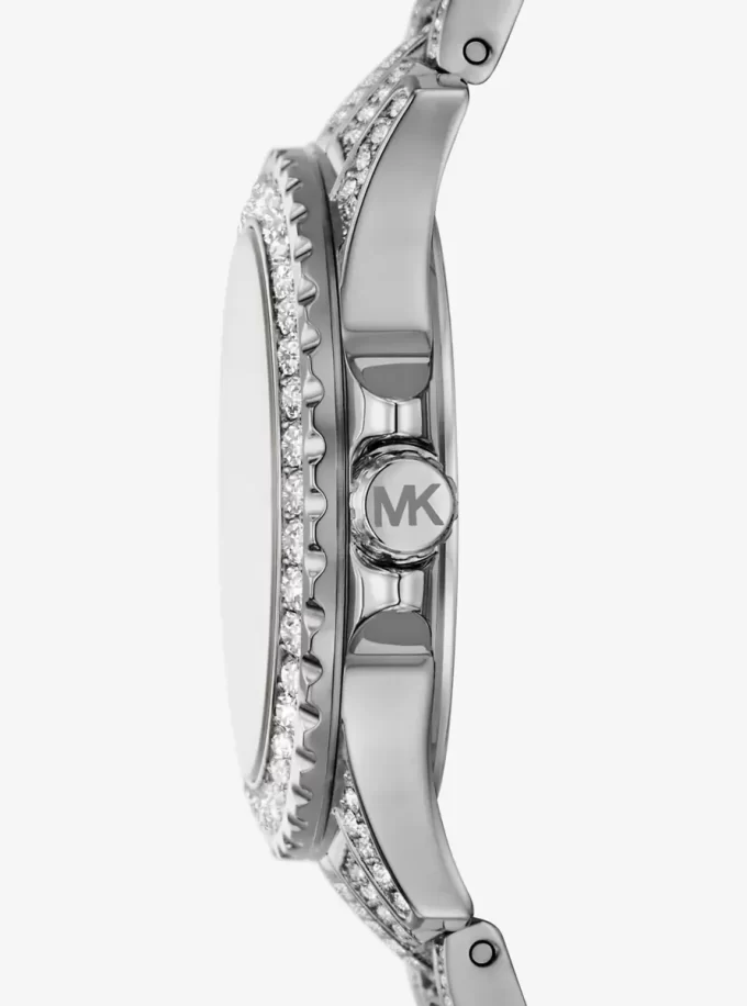 Mini Everest Pavé Silver-Tone Watch