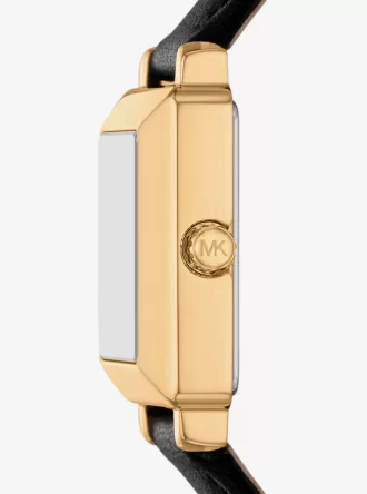 Mini Gwynn Gold-Tone and Leather Watch