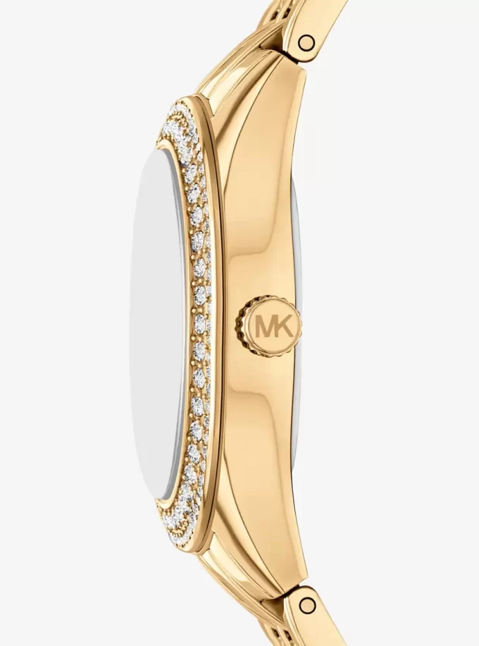 Mini Harlowe Pavé Gold-Tone Watch and Jewelry Set