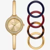 Mini Izzy Pavé Gold-Tone Watch and Interchangeable Bezel Set