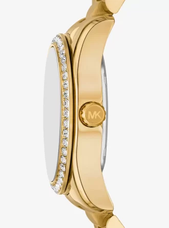 Mini Lexington Pavé Gold-Tone Watch