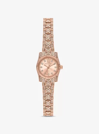 Mini Lexington Pavé Rose Gold-Tone Watch