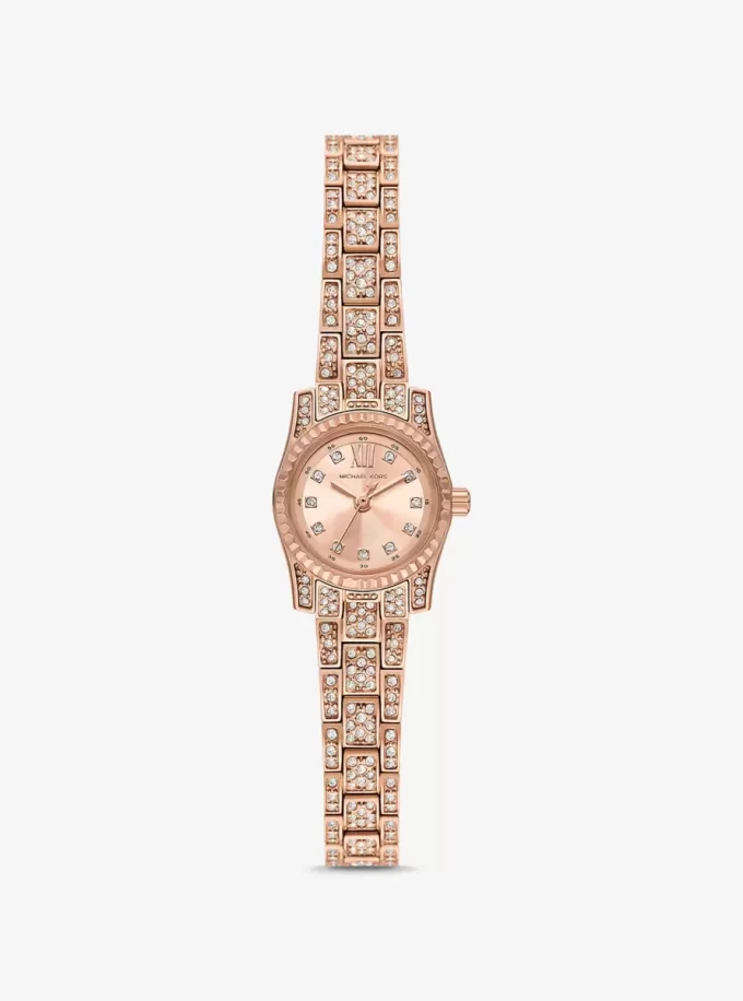 Mini Lexington Pavé Rose Gold-Tone Watch