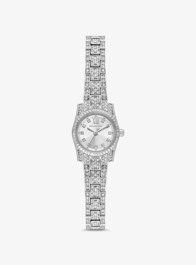 Mini Lexington Pavé Silver-Tone Watch